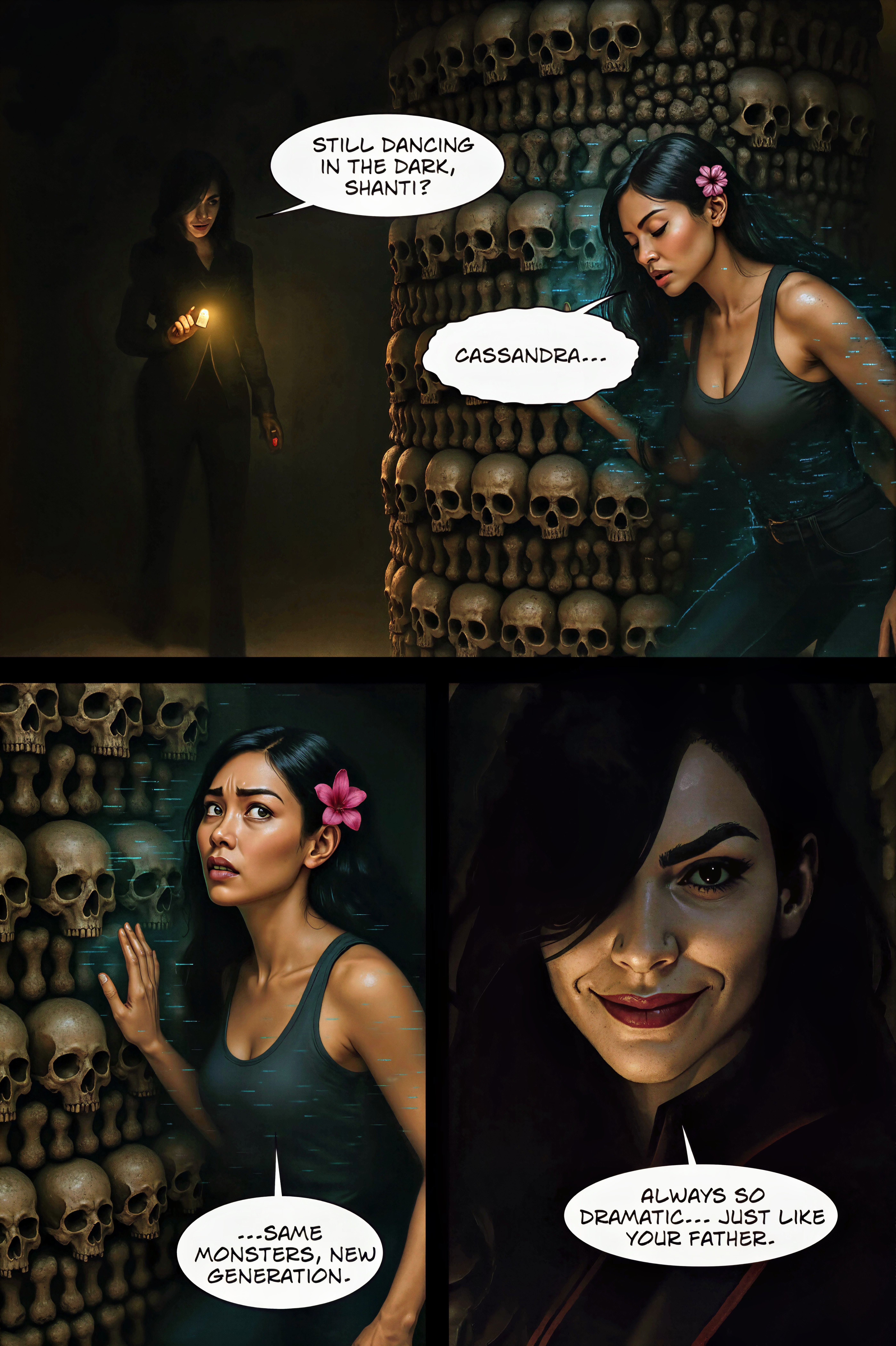 Cassandra appears from shadows (Page 11)