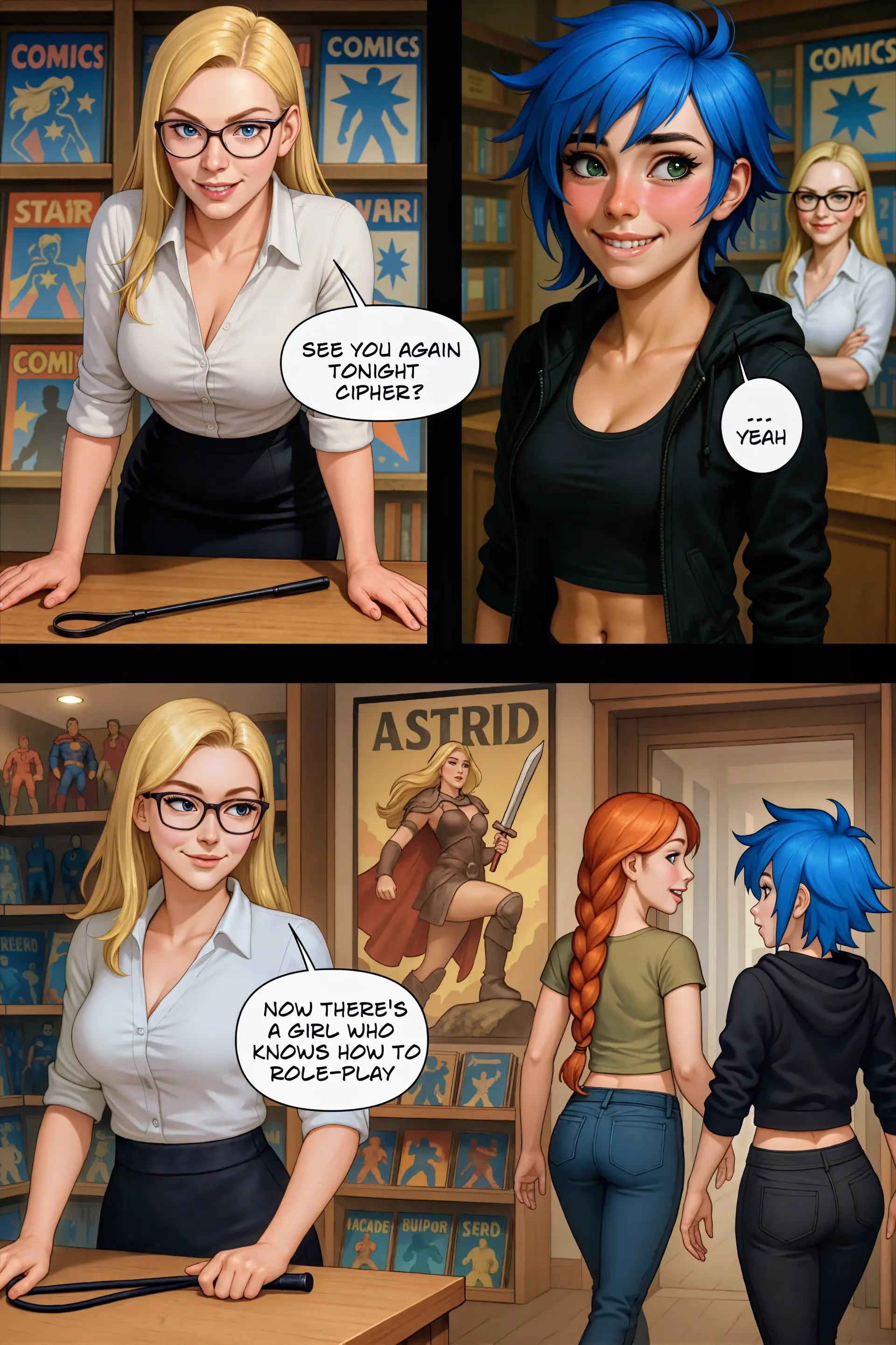 Ilya flirts, they exit (Page 9)