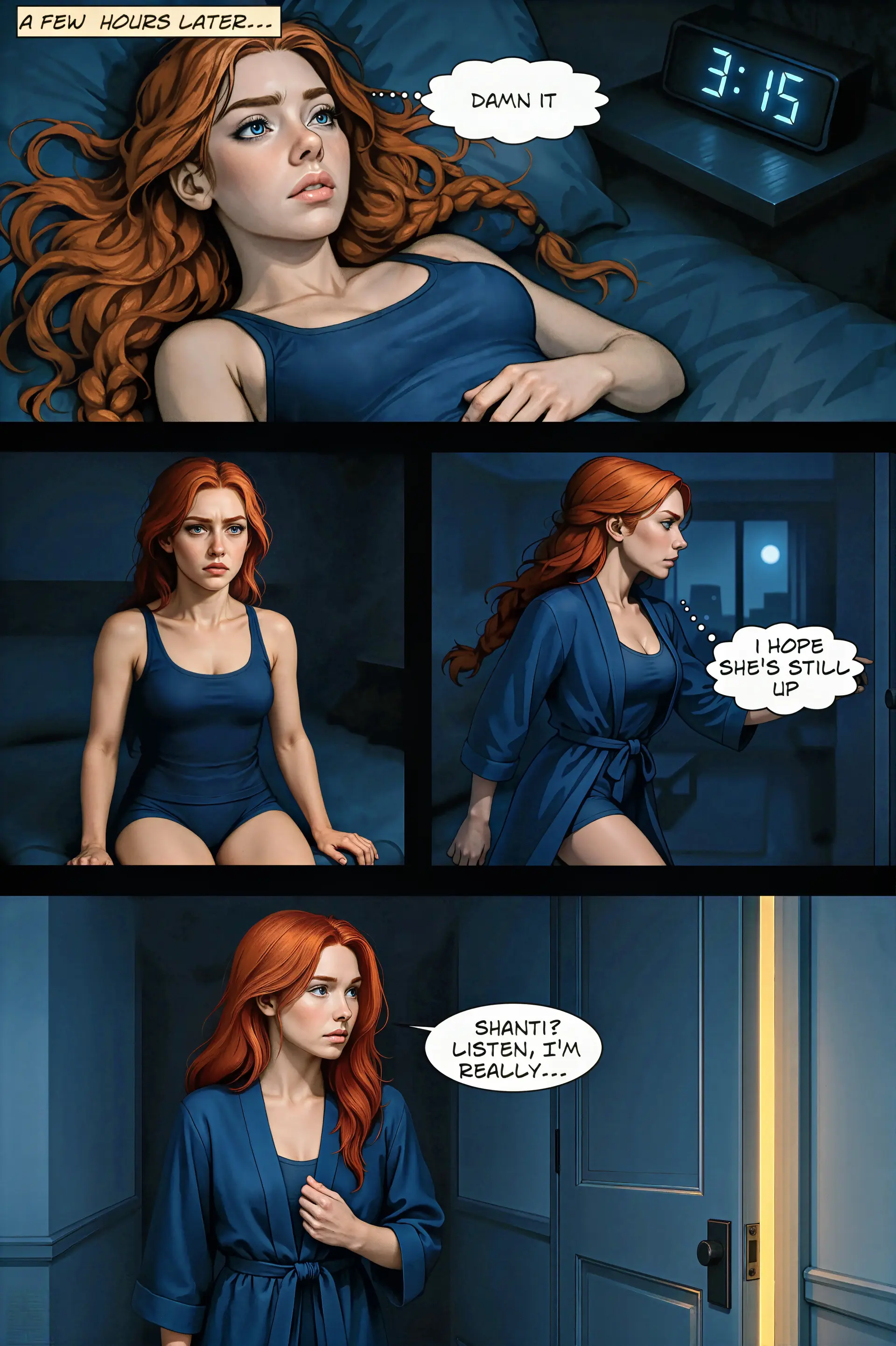 Rowan can't sleep, goes to apologize (Page 13)