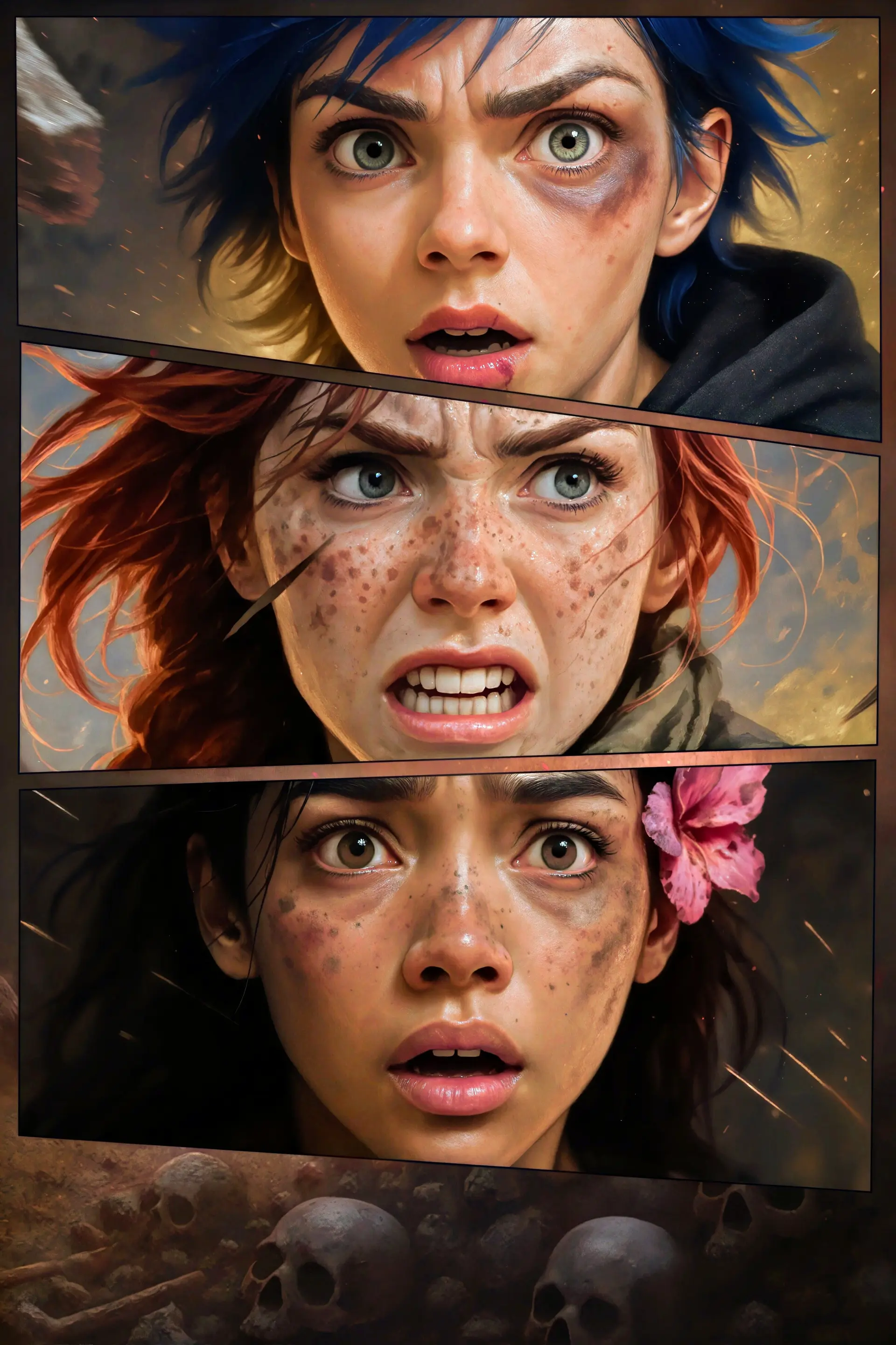 Three faces in firelight (Page 15)