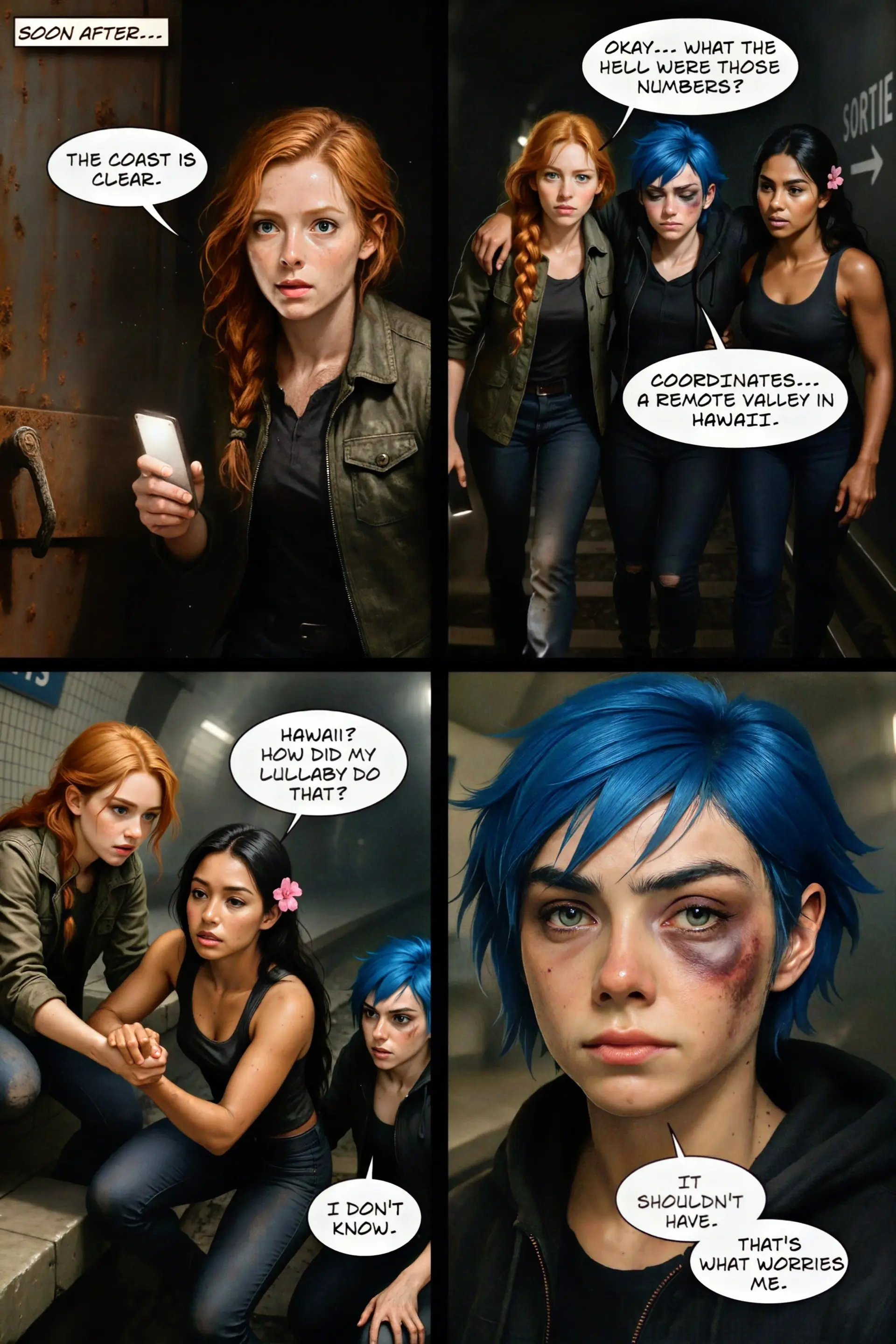 The techno-stone door opens (Page 17)