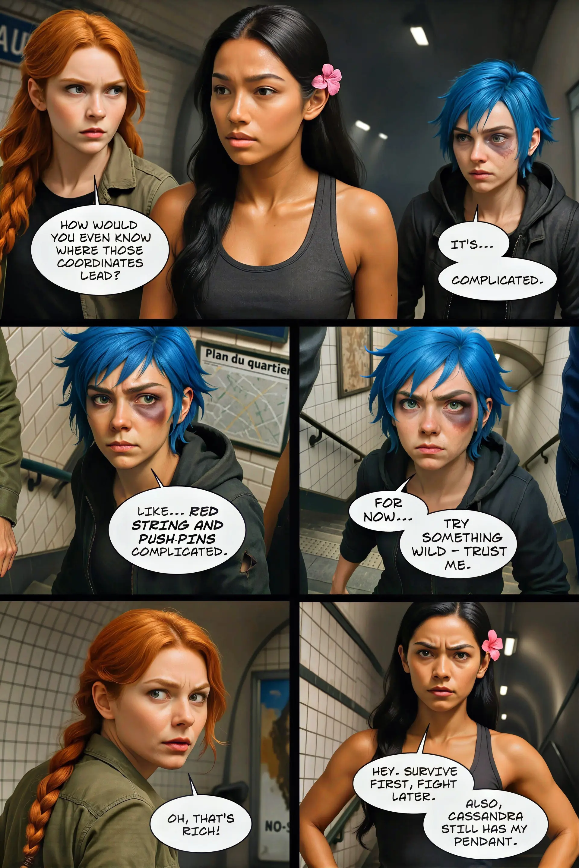 Climbing toward Métro exit (Page 18)